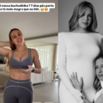 Mari Fernandez brinca com boa forma da esposa uma semana após nascimento da filha